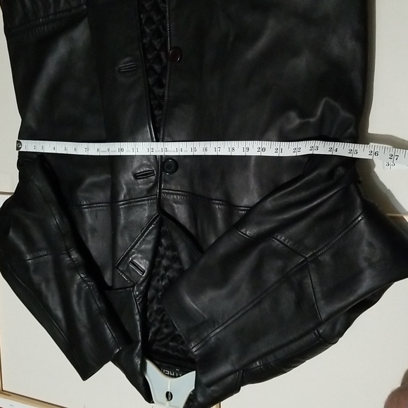 Trucker Leather - Leather Jacket, Size - M, Color - Black - Picture 13 of 13